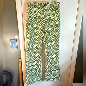Motel Rocks Zoven Trouser In Patchwork Daisy Green Size Small